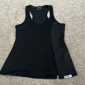 Gymshark Black Dual Texture Waist Tie Tank Top